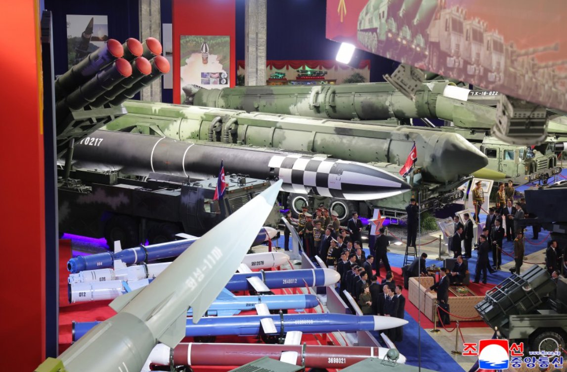 North Korean state media KCNA photo of the "Defence Development 2025 Exhibition" in Pyongyang in October 2025